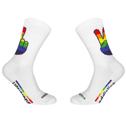 Addiction Chaussettes blanches Pride Peace Addiction